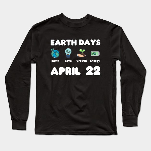 earth day april 22 Long Sleeve T-Shirt by Giraroad